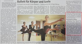 "Ballett ist für den ganzen Körper gut. Und ganz wichtig: Es ist nie zuspät, mit Ballett anzufangen!", so Dr. Albert Güßbacher. 
